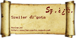 Szeiler Ágota névjegykártya